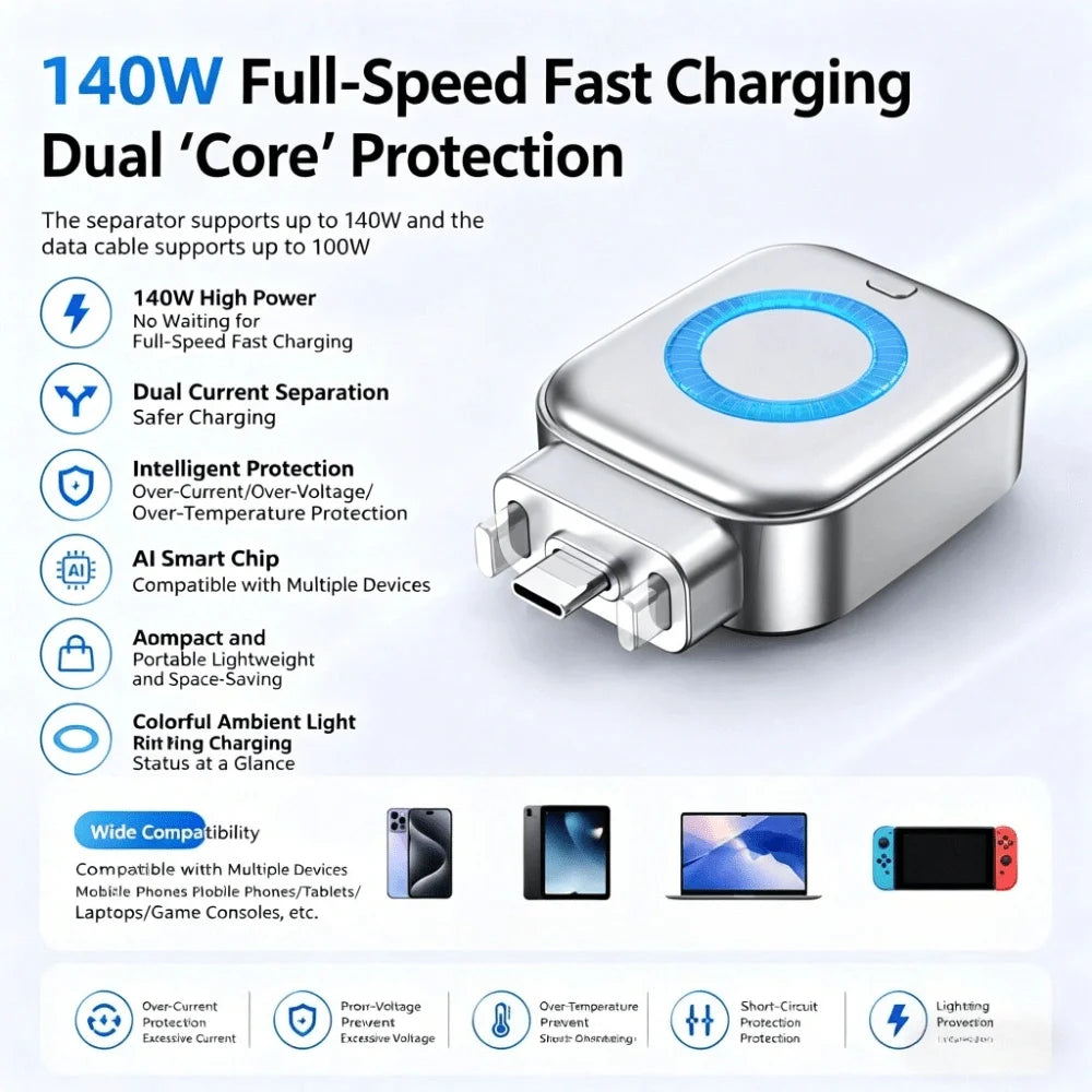 Adaptador USB-C luz LED