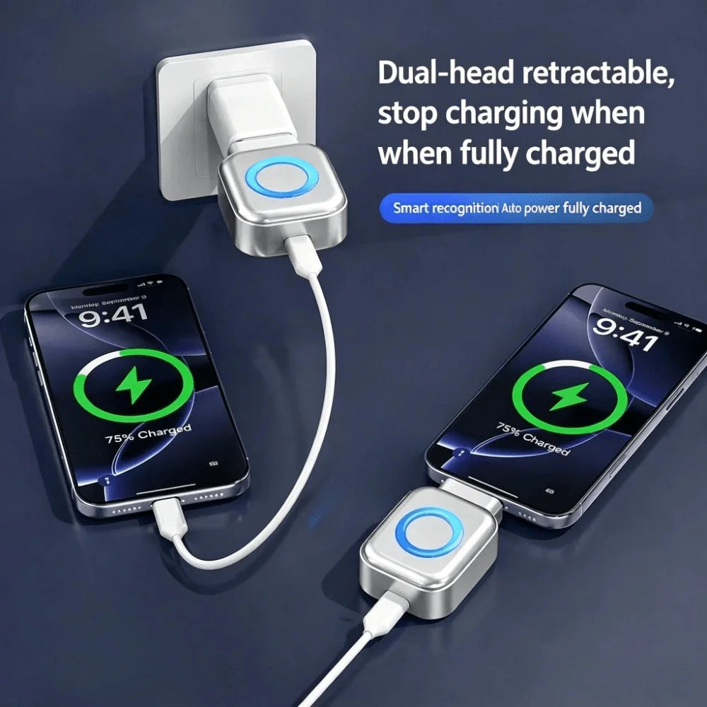 Adaptador USB-C corte automático en uso